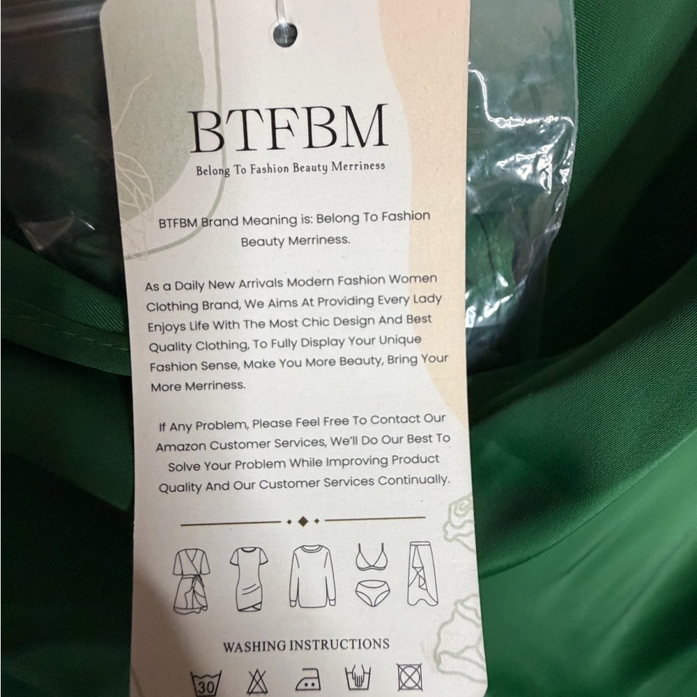 Elegant Green Women's Dress by BTFBM NWT SIZE XL - Picture 5 of 8